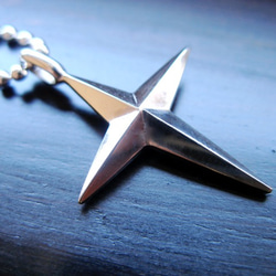 仁尾彫金『一つ星ダイヤフラットシルバークロス』ハンドメイド90