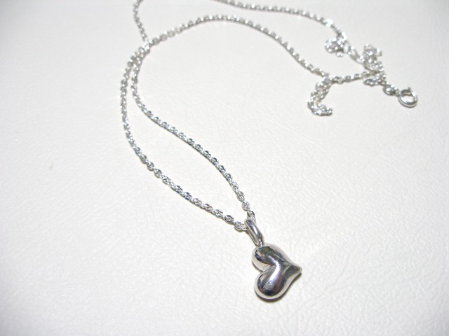 仁尾彫金『ぷっくりハートペンダント』ハンドメイド