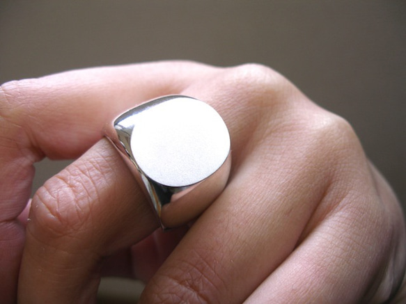 仁尾彫金『楕円の印台リング』ハンドメイド 指輪・リング 仁尾