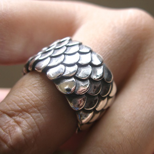 仁尾彫金『平打龍彫りリング』ハンドメイド 指輪・リング 仁尾彫金  