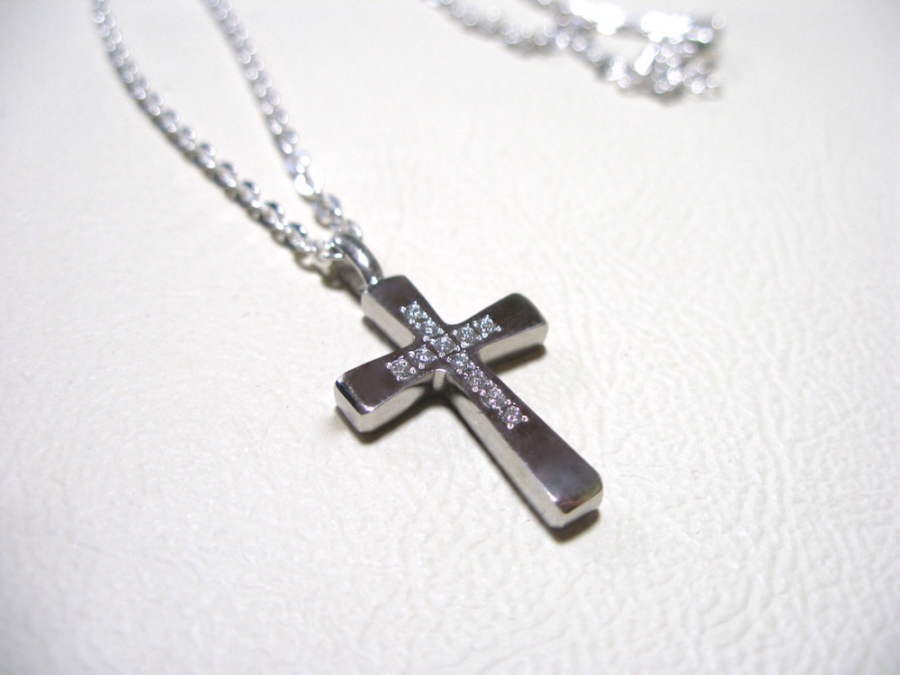 仁尾彫金『フラットダイヤクロス』ハンドメイド56