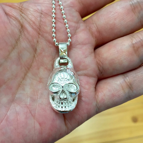 新素材新作 仁尾彫金『スカルキーホルダー燻なし』ハンドメイド その他 キーチェーン
