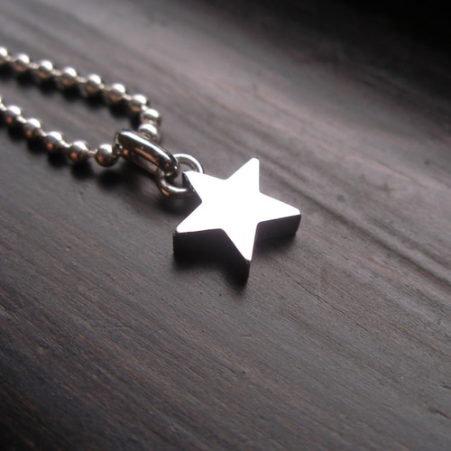 仁尾彫金『プラチナスターペンダント』ハンドメイド ネックレス  