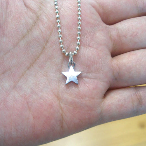 仁尾彫金『プラチナスターペンダント』ハンドメイド ネックレス 