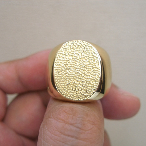 仁尾彫金『楕円のゴールド印台リング3』ハンドメイド167 指輪 仁尾彫金『楕円のゴールド印台リング3』ハンドメイド167 指輪