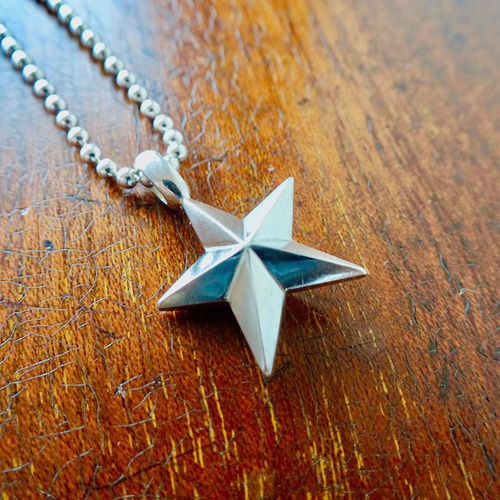 仁尾彫金『ゴールド十字星クロス』ハンドメイド59 ネックレス
