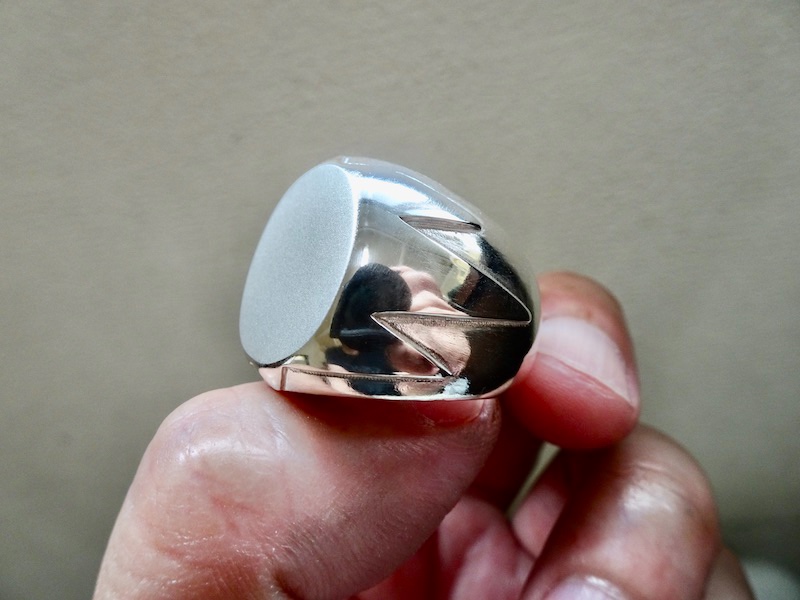 仁尾彫金『コピアポア楕円の印台リング』ハンドメイド183