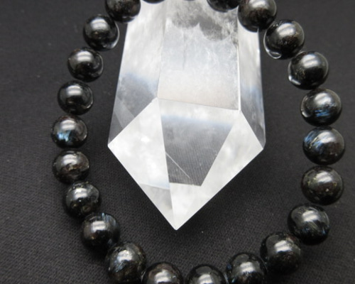 霊性の石】/ホーンブレンド（角閃石）ブレスレット/size(16㎝)/No.457t