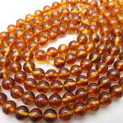 東欧の宝石】/【バルト海産】/【琥珀(アンバー)】/size(6㎜玉)/1set(2