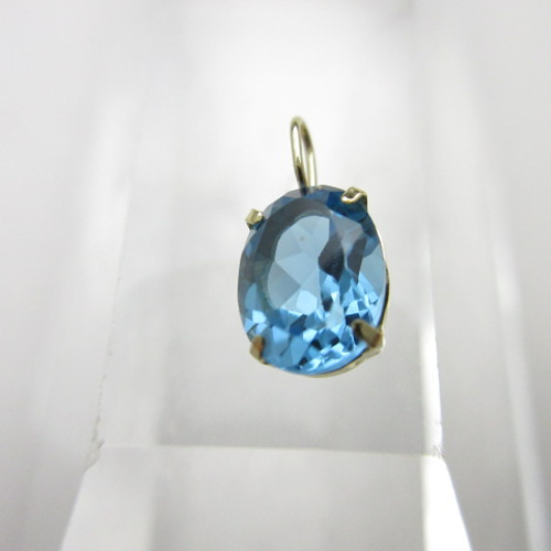 K18ブルートパーズ？オーバルカット 40%off】/【ブルートパーズ】/size(8㎜×6㎜)/【k18】/ 【オーバル