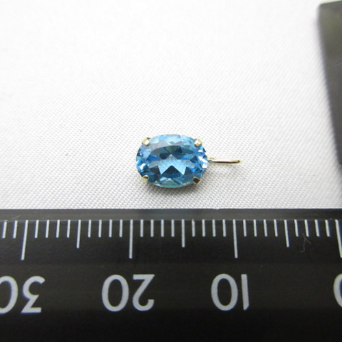 K18ブルートパーズ？オーバルカット 40%off】/【ブルートパーズ】/size(8㎜×6㎜)/【k18】/ 【オーバル