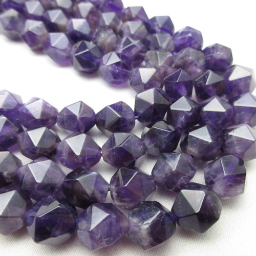 ダイヤモンドカット】/【アメジスト】/玉size(約10㎜)/1set(5玉)/《2月