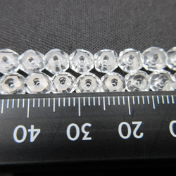 ボタンカット天然水晶/size(3㎜×6㎜)/1set(20玉)/No.4169-A/サイズ調整/ロンデル/ 2枚目の画像