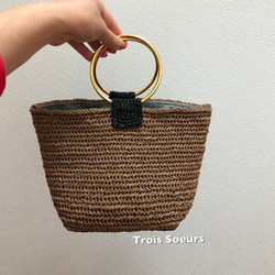 ゴールドリングハンドルのかごバッグ かごバッグ Trois Soeurs