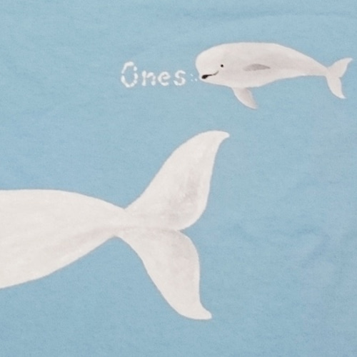 ◯Ayako様オーダー シロイルカ＆バブルリングTシャツ Tシャツ しろくま 