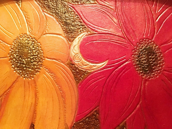 レザーキャッシュトレイ　～花々の祝福～ 2枚目の画像