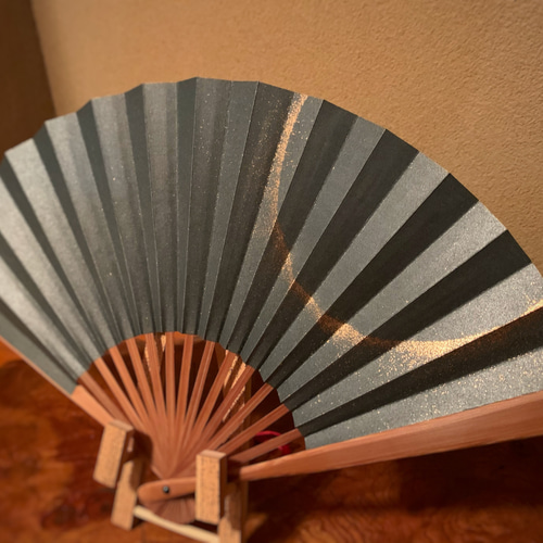 茶席扇子 6寸 月光 扇子立てセット その他インテリア雑貨 金彩扇子作家