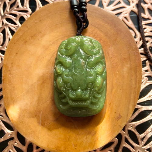 和田玉 【碧玉】 貔貅ペンダント 20*11*8／4g 【国家鑑定機関認可済】 和田玉 【碧玉】 貔貅ペンダント 20*11*8／4g 【国家鑑定機関認可済】