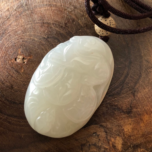 和田玉 鼠と古銭 ネックレス・ペンダント dzi ＊ ΚΑйON ＊ 通販  