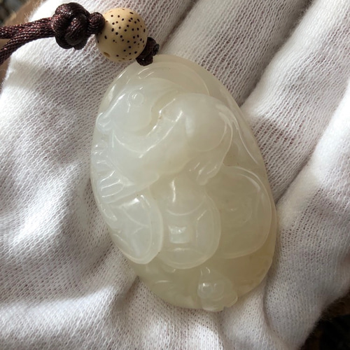 和田玉 鼠と古銭 ネックレス・ペンダント dzi ＊ ΚΑйON ＊ 通販  