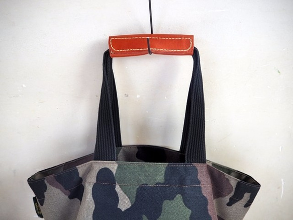 Handle For Bag （革の持ち手/レザーのハンドルカバー）　プラムレッド（明るめのレンガ色） 2枚目の画像