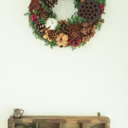 森からの贈り物　2７㎝（クリスマス・新春リース） 5枚目の画像