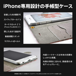 雪の結晶 チェック柄 水色 iPhone 手帳型 スマホケース 携帯ケース 送料無料 2枚目の画像