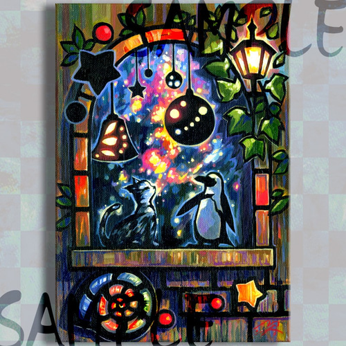 【なつ】猫　油絵69 なつ】猫 油絵69