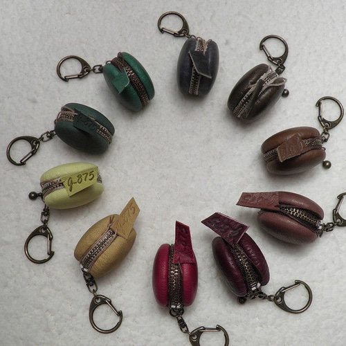 新】グリーンD レザー*マカロンケース《4cmタイプ》 小銭入れ・コイン