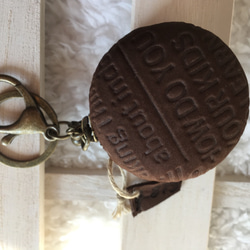 【再販】《４.5cm》チョコレート☆マカロンケース＊チャーム&キーホルダー 9枚目の画像