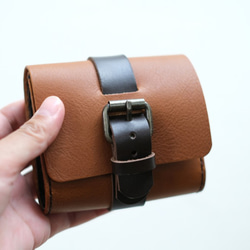 ちいさなベルトのお財布　minimum belt wallet　camel　納期2週間 3枚目の画像