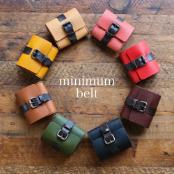 ちいさなベルトのお財布　minimum belt wallet　camel　納期2週間 9枚目の画像