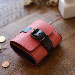 ちいさなベルトのお財布　minimum belt wallet　pink　 1枚目の画像