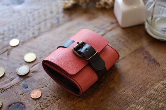 ちいさなベルトのお財布　minimum belt wallet　pink　 1枚目の画像