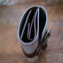 冬季限定グレーのちいさなベルトのお財布　minimum belt wallet　※納期1カ月 8枚目の画像