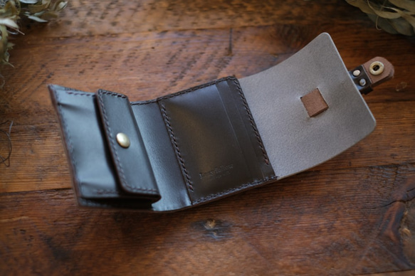 冬季限定グレーのちいさなベルトのお財布　minimum belt wallet　※納期1カ月 4枚目の画像