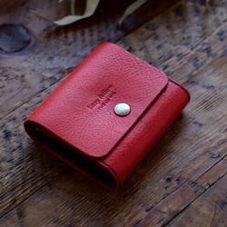 ちいさなお財布　minimum wallet  red 1枚目の画像