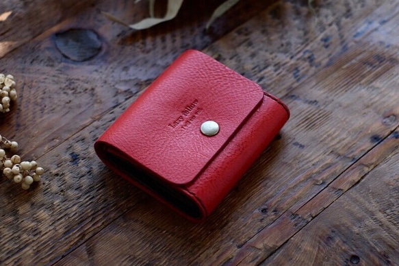 ちいさなお財布　minimum wallet  red 1枚目の画像