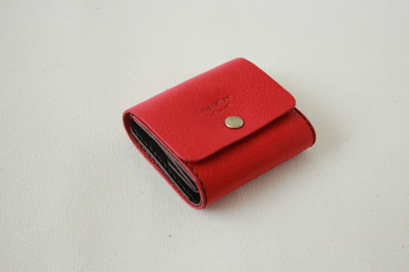 ちいさなお財布　minimum wallet  red 4枚目の画像