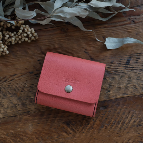 お札を折らない ちいさなお財布 minimum wallet pink 納期2週間