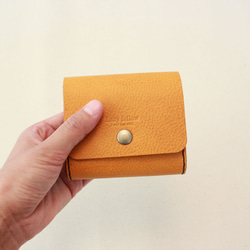 ちいさなお財布　minimum wallet  yellow　納期2週間 4枚目の画像