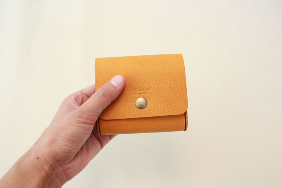 ちいさなお財布　minimum wallet  yellow　納期2週間 4枚目の画像