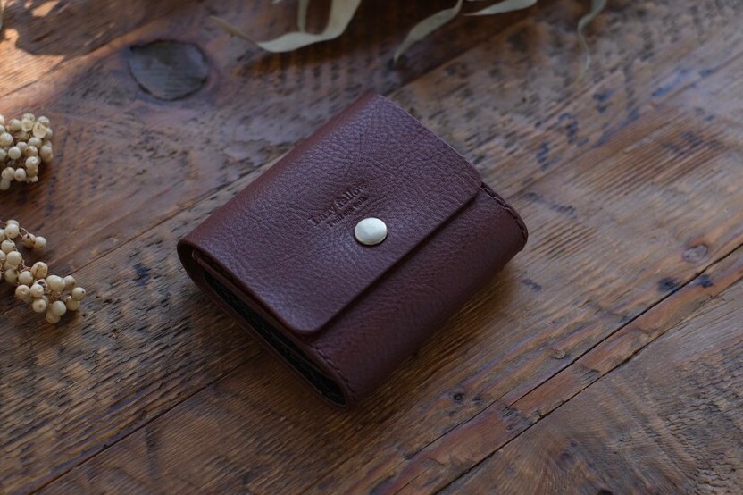 お札を折らない　ちいさなお財布　minimum wallet  choco　納期１週間