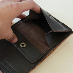 北欧柄のちいさなお財布　minimum wallet  black　納期2週間 10枚目の画像