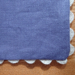 【小さめリバーシブル】ランチマット（グレーパープル&ベージュ） 3枚目の画像