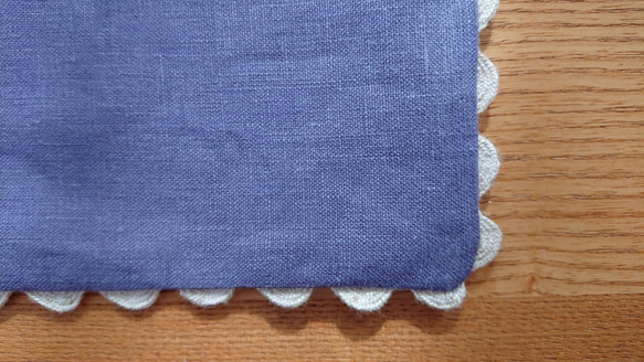 【小さめリバーシブル】ランチマット（グレーパープル&ベージュ） 3枚目の画像