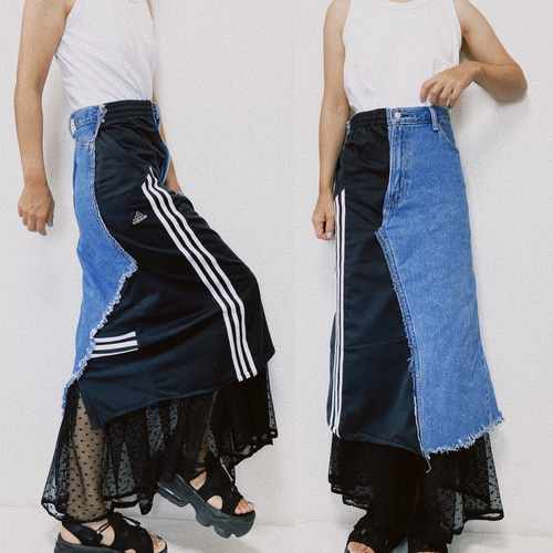デニムジャージスカート ロングスカート（マキシ丈） Concept store