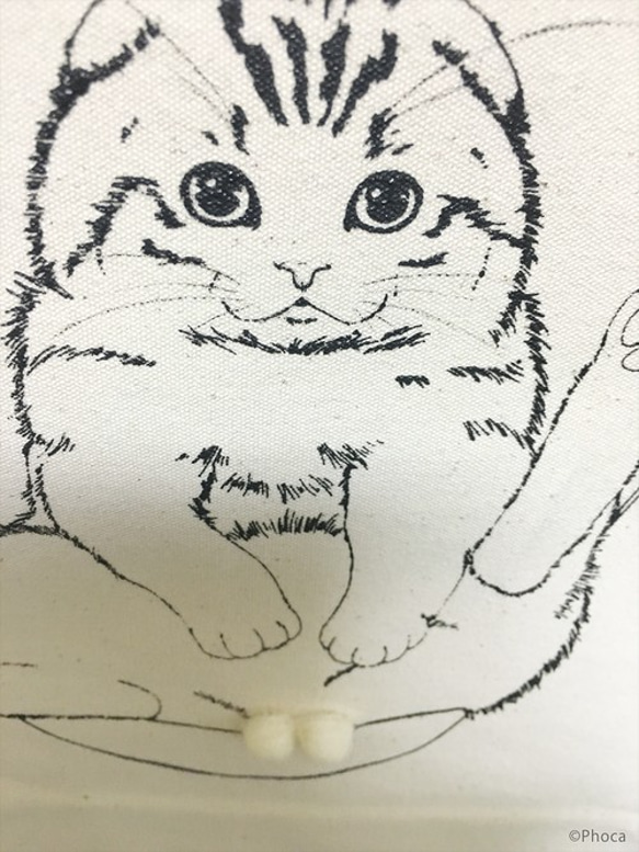 にゃんたまトートバッグ　おたま 3枚目の画像