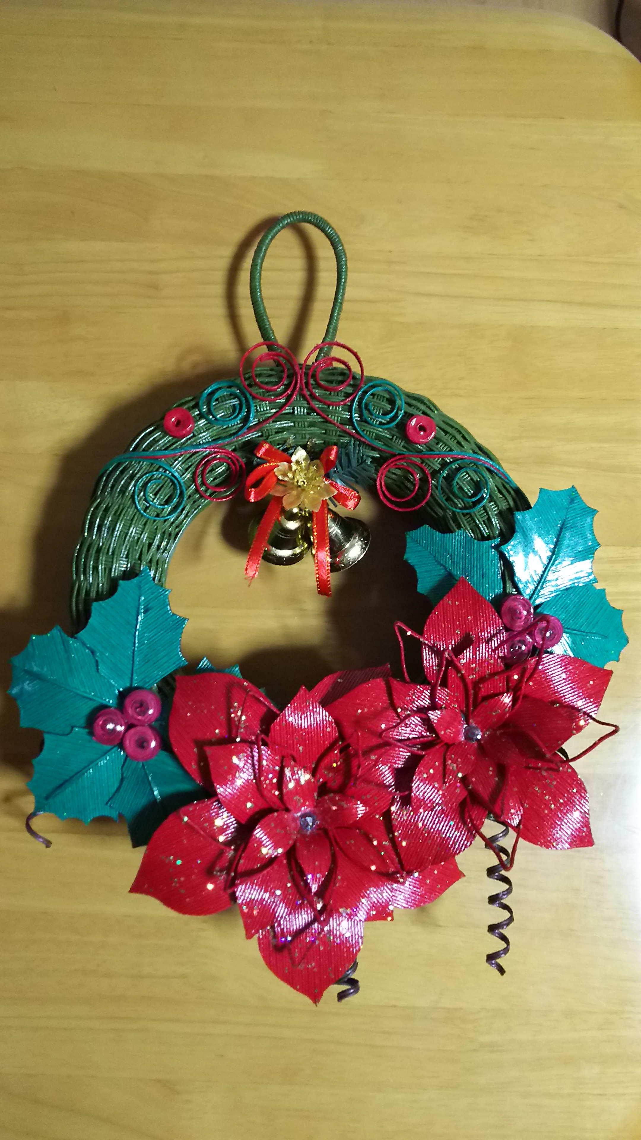 クリスマスリース エコクラフト（赤） リース ベルサウンド 通販