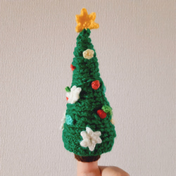 *送料無料*手編みの指人形【みんなでクリスマス】 10枚目の画像